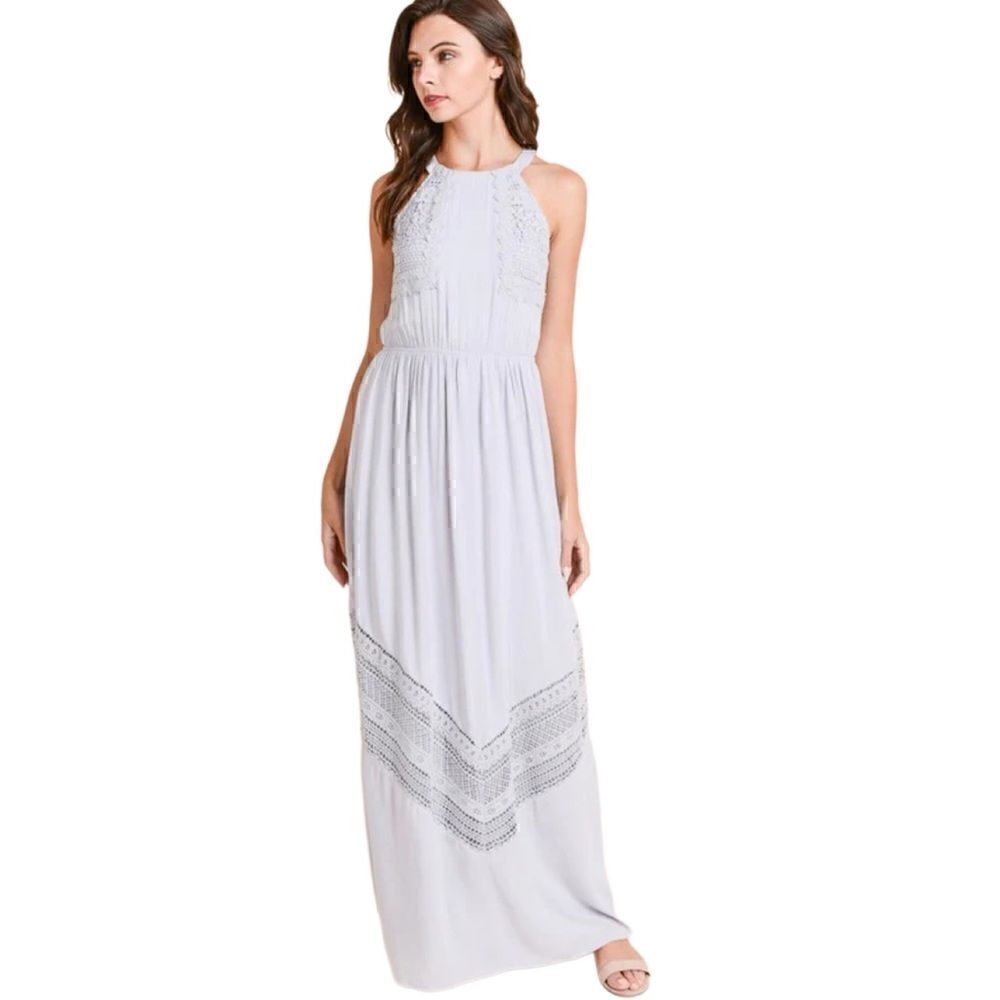 Doe & Rae Halter Maxi Dress Sz S